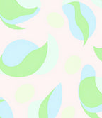 Abstract Pastel Organic Shapes Design Rug