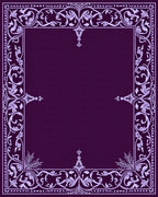 Ornate Floral Border Design Rug
