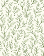 Botanical Branch Leaf Pattern Rug