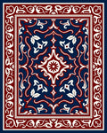Classic Floral Inlay Pattern Rug