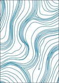 Abstract Blue Contour Organic Pattern Rug