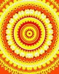 Bright Sunburst Mandala Pattern Rug