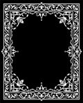 Ornate Floral Border Pattern Rug