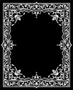 Ornate Floral Border Pattern Rug