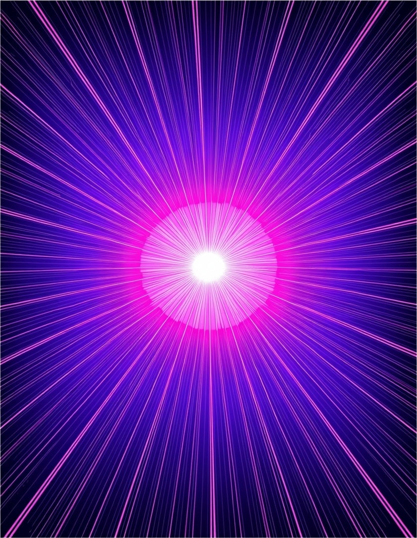 Radiant Burst Purple Pink Design Rug