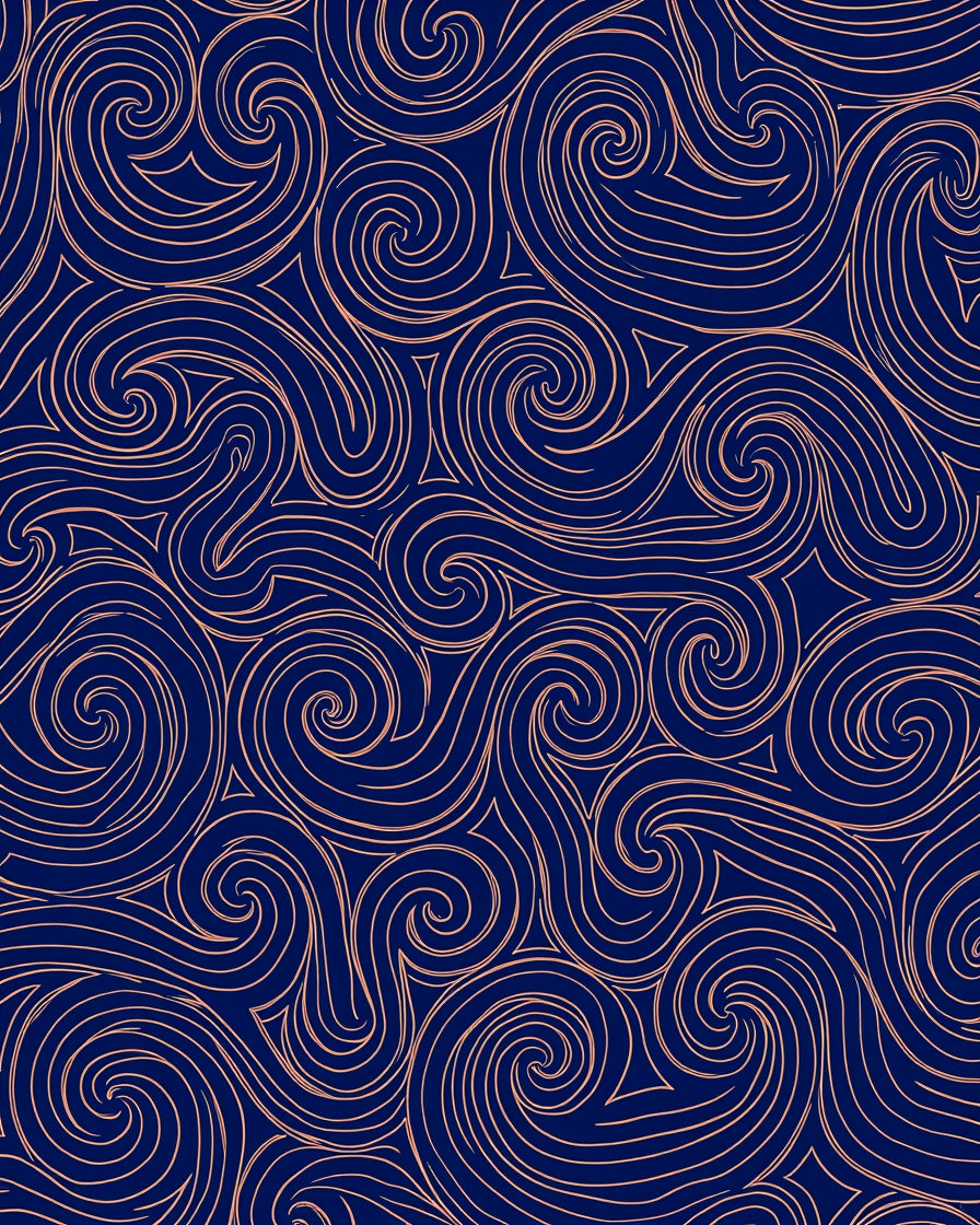 Swirling Lines Abstract Vintage Rug