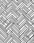 Bold Black White Line Art Pattern Rug