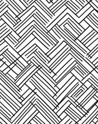 Bold Black White Line Art Pattern Rug