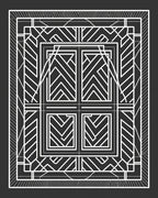 Geometric Monochrome Abstract Pattern Rug
