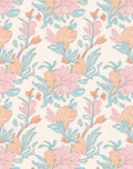 Pastel Floral Vine Pattern Rug