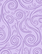 Whimsical Purple Swirl Pattern Rug