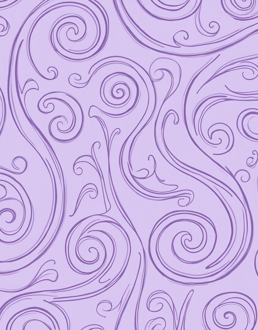 Whimsical Purple Swirl Pattern Rug