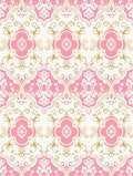 Pink Floral Swirl Pattern Rug