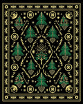 Forest Green Pine Tree Symmetry Rug