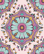 Intricate Floral Mandala Pattern Design Rug