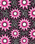 Bold Floral Pattern With Swirl Accents Rug