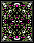 Vibrant Floral Vines Pattern Rug