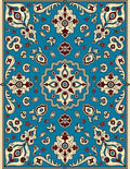 Intricate Floral Medallion Pattern Rug