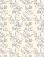 Delicate Pastel Floral Vine Pattern Rug