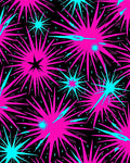 Vibrant Neon Starburst Explosion Rug