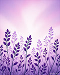 Purple Silhouette Foliage Meadow Rug
