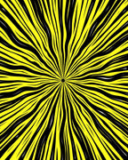Bold Yellow Black Streak Rug