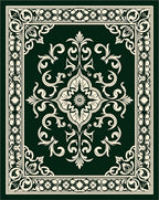 Classic Floral Scrollwork Damask Pattern Rug