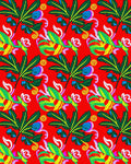 Tropical Floral Swirl Pattern Rug