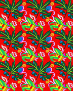 Tropical Floral Swirl Pattern Rug
