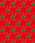 Festive Green Pine Trees Pattern Rug