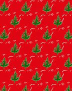 Festive Green Pine Trees Pattern Rug