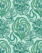 Whimsical Botanical Swirls Pattern Rug