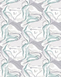 Abstract Swirls Light Gray Mint Rug
