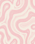 Abstract Swirl Pattern Pink Rug