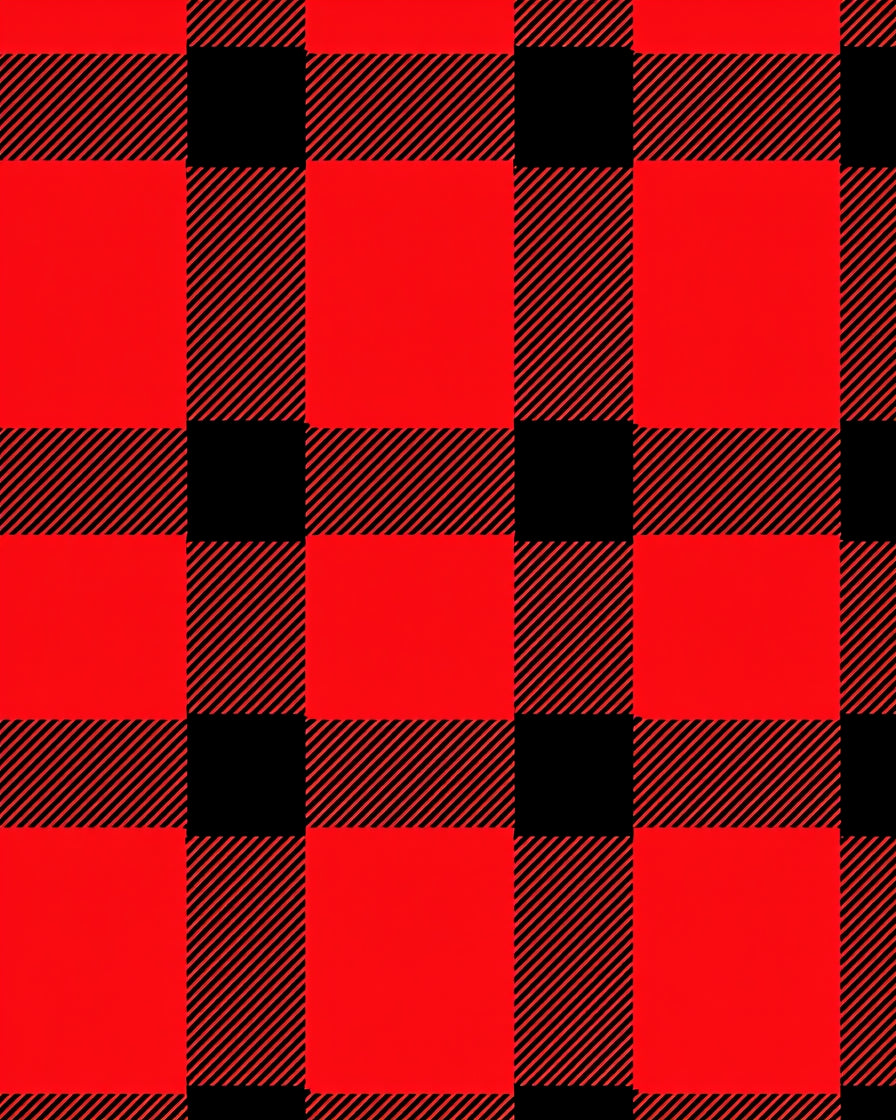 Classic Red Black Buffalo Check Pattern Rug
