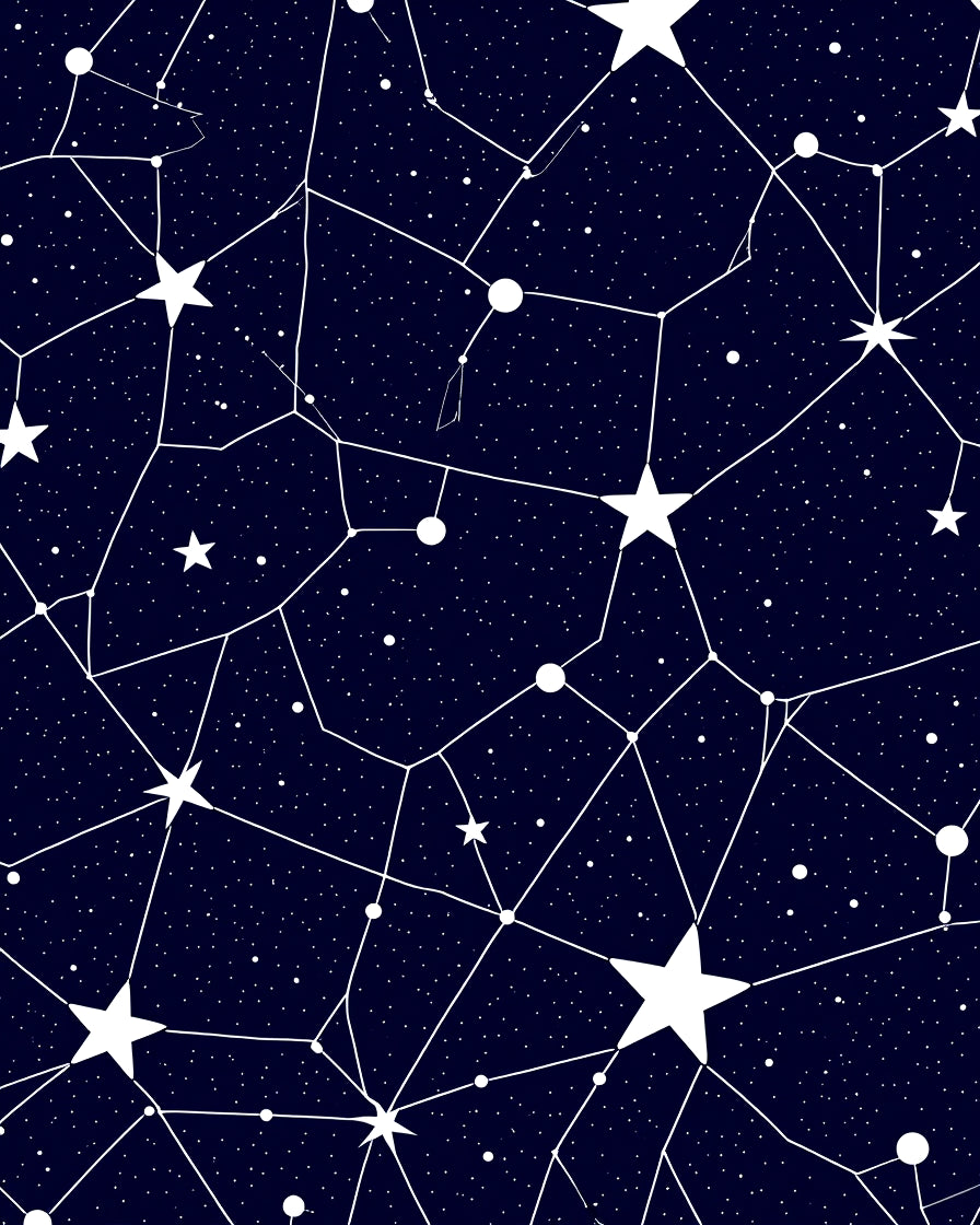 Celestial Star Constellation Pattern Rug