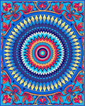 Colorful Mandala Floral Medallion Design Rug