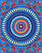 Colorful Mandala Floral Medallion Design Rug
