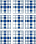 Classic Blue White Gingham Plaid Rug