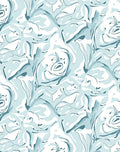 Light Teal Abstract Swirl Pattern Rug