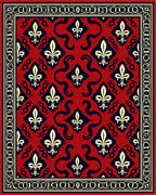 Regal Fleur de Lis Motif Rug