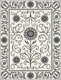 Floral Swirls With Sunflower Motif Rug