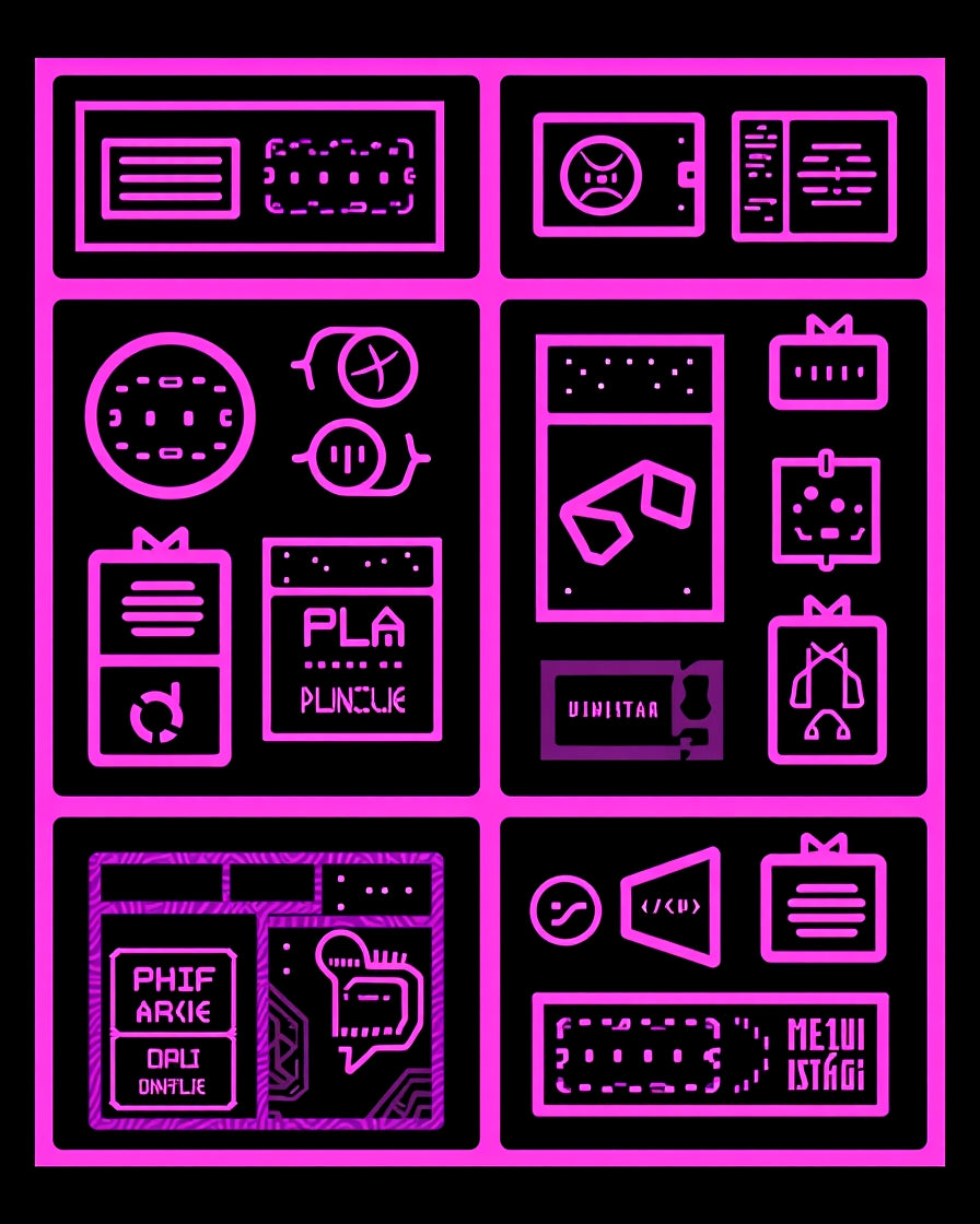 Digital Tech Pattern Rug