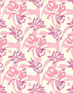 Whimsical Pink Floral Abstract Design Rug