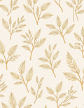 Golden Leaf Branch Pattern Design Rug
