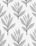 Botanical Stem Pattern In Grey Rug