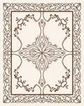 Ornate Floral Scrollwork Motif Rug