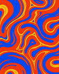 Vibrant Swirl Abstract Pattern Rug