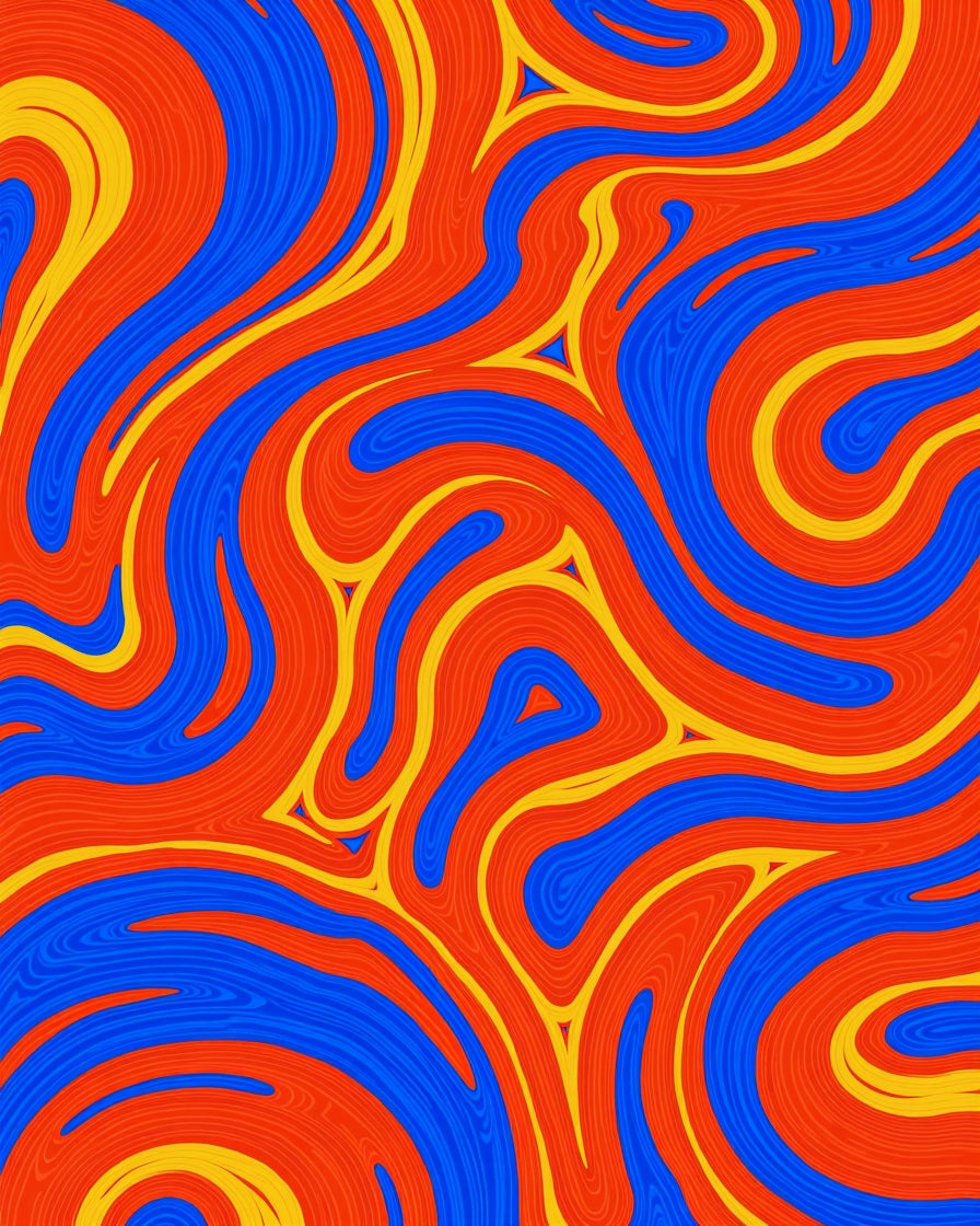 Vibrant Swirl Abstract Pattern Rug
