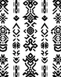 Black Geometric Tribal Pattern Rug